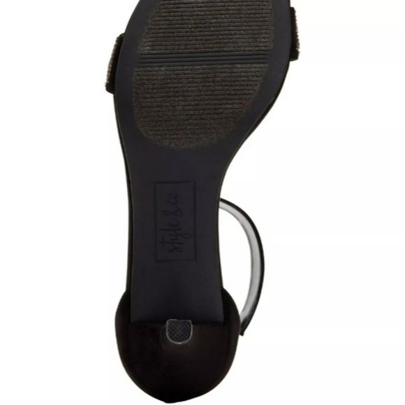Style & Co Phillys Two-piece Evening Sandals Black -7 - Picture 5 of 9